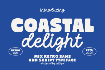 Coastal Delight Font: Elegance for Seaside Designs
