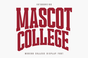 Mascot College Fonts for Creative Design Projects
