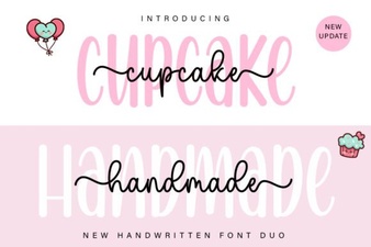 Handmade Cupcake Duo Font Project Ideas