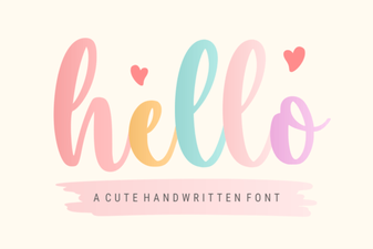 Hello Fonts for Creative Digital Designs & Projects